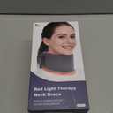 Red Light Therapy Neck Brace - 660nm Red & 850nm Infrared LED Heated Cervical Collar for Neck Pain Relief & Support, Adjustable Wireless Cervical Collar for Office, Sleeping, at-Home Therapy (Grey)