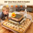 Gen IV - 48 Egg Fully Automatic Incubator, 2026 Upgraded Design, Intelligent Sensor-Based Humidity & Temp Control, Custom Days, Adjustable Auto Turning & Stop, Chick Separator, Flexible Egg Spacing