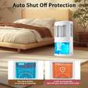 Small Dehumidifier for Bedroom up to 1000 Sq.Ft with Drain Hose, 68 OZ, Auto Shut-Off, Mini Dehumidifier with 7 Color ambient Lights for Bathroom, Basement, Closet, Garage, RV