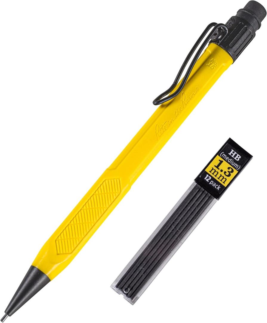 Rite in the Rain Weatherproof Mechanical Pencil, Yellow Barrel, 1.3mm Dark Lead, 12 lead refills (No. YE15)