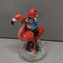 Solar Flamingo Gnome Garden Decor Statue, Outdoor Funny Solar Light Decoration for Yard, Patio, Lawn, Unique Housewarming, Birthday Gift for Women, Mom, Grandma