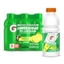 Gatorade Lower Sugar Sports Drink, Lemonade, 20 fl oz Bottles, (6 Pack) (EXP 10/16/26)