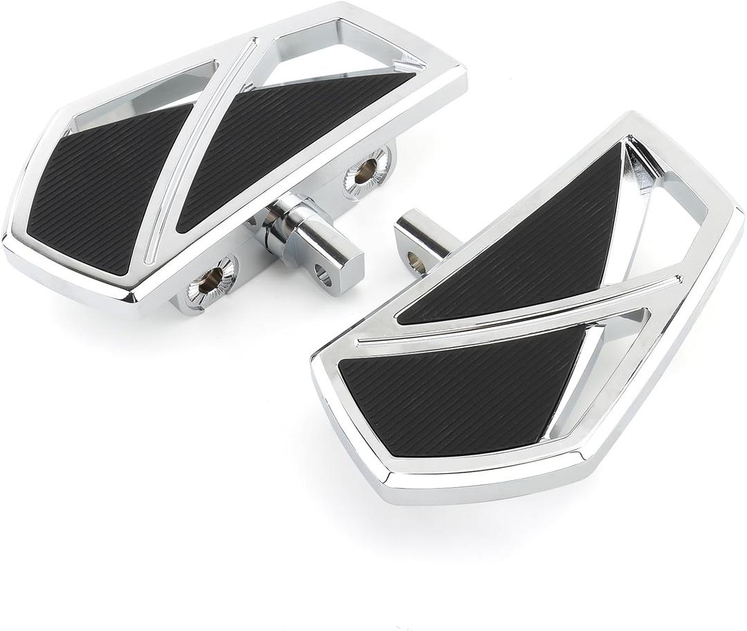 Motorcycle Mini Floorboards Phantom Foot Pegs Male Mount Style Footrests Fit for Harley Dyna Touring Road King Street Glide Road Glide Sportster 883 Softail Fat Boy Universal, Fits models with male mount style footpeg supports