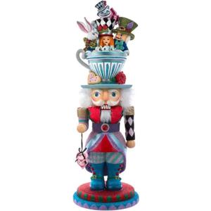 Kurt Adler 24-Inch Alice Teacup Party Hat Nutcracker (Height 23.5 Inches, Multicolor)