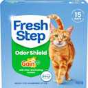 Fresh Step Odor Shield Multi Cat Clumping Cat Litter With Febreze Freshness in Gain Scent, Low Dust, Odor Control with Ammonia Block Tech, Compatible in Automatic Litter Boxes, 14 lb.