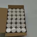Stonebriar 96 Count White Unscented Smokeless Long Burning Clear Cup Tea Light Candles with 6 to 7 Hour Burn Time (96 Pack)