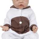 Vollence 17 Inch Full Silicone Baby Doll That Looks Real - Not Vinyl Material, Reborn Lifelike Girl