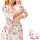 ECO BABY Mommy and Me Robe and Swaddle Set | Maternity Robe and Matching Baby Set for Girl, Boy | Hospital Labor and Delivery (XX-Large, Bella)