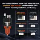 Creality Official 2025 K1/K1C/K1 SE/K1 Max Upgrade Ceramic Heating Block Kit, New Version Terminal with Buckle, 600mm/s High-Speed Hotend with Unicorn Quick-Swap Nozzle for K1 Series 3D Printer