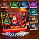 Led Drawing Board, 12"x 8" LED Note Board with 8 Colors 4 Modes