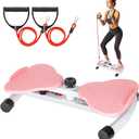 Ab Twister Board, Flexforge Pilates Twister, Waist Twisting Machine - 300 lbs, Pilates Waist Twister for Women Belly Fat Loss, Home Gym Equipment for Women/Men (Pink)