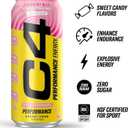 C4 Performance Energy Drink | Strawberry Blast | Zero Sugar Carbonated Preworkout Energy | 200mg Caffeine with Beta Alanine | 16 Fl Oz (12 Pack) (EXP 03/15/26)