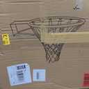 Dripex Solid Basketball Rim 18" Replacement Breakaway Wall Mounted Outdoor Heavy Duty Solid Steel 18 Inch Rim Double Spring with All Weather Net (Black)