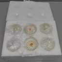 Bucherry 6 Pcs Christmas Tree Place Card Holders Mini Antique Gold Christmas Table Number Holders Farmhouse Resin Winter Table Centerpieces Decor for Xmas Wedding Party Decorations (2.36 Inch)