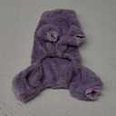 Idepet Fuzzy Velvet Dog Pajamas, Plush Dog Sweater Onesie Soft Pet Clothes Winter Outfit Doggy Pjs Puppy Jumpsuit, Cat Coat (X-Large, Purple) (X-Large(Chest:18.1"))