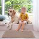 ZALL Tan Waffle Bath Mat,Super Absorbent Non Slip Bathroom Rug,Brown 24x36inch,Machine Washable Ultra Soft Floor Mats