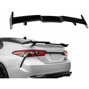 Highkick Trunk Spoiler Wing Gloss Black JDM TRD Style Compatible with 2018-2024 Toyota Camry Rear Trunk Spoiler