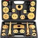 BILITOOLS Brake Caliper Compression Tool, 22-Piece Heavy Duty Disc Brake Caliper Piston Rewind Wind Back Tool with 18 Adapters (Black)