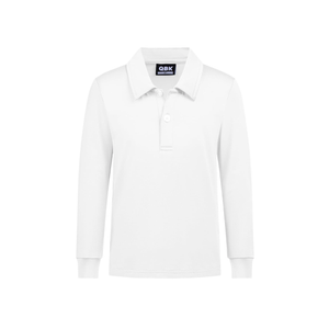QBK Boys' Performance Polo Kids Collared Golf Shirts Long Sleeve School Uniform for 4Y