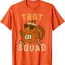 Funny Running Turkey Trot Squad 2025 Thanksgiving Women Men T-Shirt (Small)