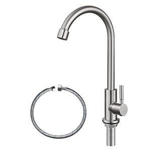 Cold Water Only Faucet SUS304 Stainless Steel Faucet for Kitchen Sink