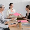 50 Pack Folders with Pockets, Pocket Folders Fit Letter Size Paper, with Business Card Slot, 2-Pocket Folder for School Office Home Business (Pink)