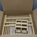 HBlife Dish Rack, Bamboo Folding 2-Tier Collapsible Drainer Dish Drying Rack with Utensils Flatware Holder Set (Dish Rack with Utensil Holder)