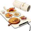 Food Warming Mat,Electric Warming Tray Food Warmer with Adjustable Temperature,Rollable Potable Silicone Heating Mat for Food,Versatile Kitchen Gadgets Home Essentials for Buffet Party Gathering