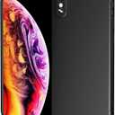 TENOC Phone Case Compatible with iPhone X & iPhone Xs, Black Case Anti-Fingerprint Protective Bumper Matte Cover for 5.8 Inch