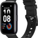 Fitness Tracker with 24/7 Heart Rate, Blood Oxygen, Sleep Monitor, 3ATM Waterproof Fitness Watch/Smart Watch/Activity Tracker, Pedometer/Step Counter, Calorie Tracker for Women Men, Black