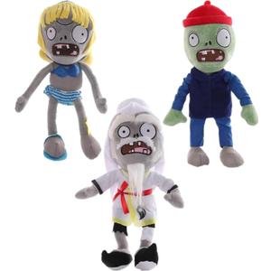 JHESAO 3PCS Plants and Zombies Plush Toys Normal Zombies PVZ Plushies 1 2 Stuffed Soft Doll Zombies New