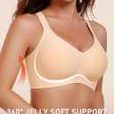 Gailife Womens Wireless Push Up Bras for Women No Underwire Seamless Full Coverage Supportive T Shirt Everyday Bras (Orange, XL)