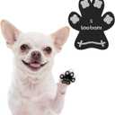 Dog Paw Protector for Senior Dogs - Anti-Slip Dog Paw Pads for Dogs Traction on Hardwood Floors, Paw Grips Stickers with Stronger Adhesive for Slippery Floors, 12 Sets (48pcs) Clover Black S