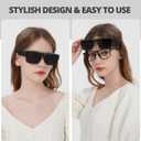 LVIOE Polarized Sunglasses Fit Over Glasses for Women Men, Wrap Around Over Sunglasses with UV Protection LS4101 (A1 Matte Black/Grey)