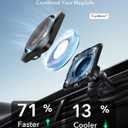 ESR for 15W MagSafe Car Mount Charger with CryoBoost, Phone Cooling MagSafe Car Charger, Air Vent/Dashboard Wireless Charging for iPhone 17e/17/16/15/14/13/12, S26/S25 Series, Pixel 10, Fast Charger