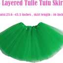 Women Christmas Red and Green Tutu Skirt with Sock Set, Adult Christmas Tutu Custome Accessories for Xmas Party (Large)