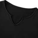 LovelyWholesale Long Sleeve Crop Tops for Women Sexy V Neck Cropped T Shirts Black Large (Black, L)