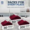 Zober Premium Quality Space Saving Luxurious Velvet Hangers Strong and Durable Hold Up to 10 Lbs - 360 Degree Chrome Swivel Hook - Ultra Thin Non Slip Suit Hangers, Royal Red/Burgundy - 50 Pack