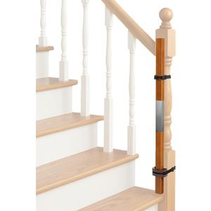 2 Pcs No Hole Stairway Baby Gate Adapter - Fits Round & Square Banisters, Compatible with Most Hardware and Pressure Mount Baby Gates Up to 37 inches Tall