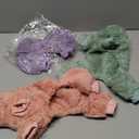 Reginary 3 Pieces Dog Pajamas Puppy Clothes Winter Coats Elastic Pajamas for Puppy Fluffy Jumpsuit Fleece Sweater for 4 Legs Dog Bodysuit(X-Small,Pink, Purple, Green)