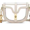 KKXIU Clear Crossbody Bag for Women Stadium Approved Vegan Leather Concert Shoulder Sports See-Through Purse