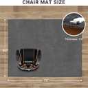 Office Chair Mat, 75" x 60" Large Chair Mat for Hard Floors, Flannel Fabric Area Rug for Hard Surface, Floor Protector Under Desk Mat for Home Office (Dark Grey)