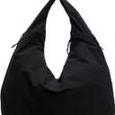 Large Hobo Shoulder Bag for Women Nylon Slouchy Bag Fashion Casual Draped Tote Bag