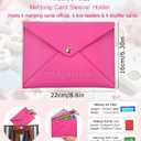 Vegan Leather Mahjong Card Sleeve Holder, Fits Most Mahjong Cards, Line Readers & Shuffler Cards, Gift Box Included, Perfect Mah jong Gift & Accessories for Men Women (HOT PINK, 8.6 * 6.3 IN)