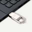 Amazon Basics 128GB USB Flash Drive, Thumb Drive Memory Stick with USB C and USB A Dual Ports, Champagne Silver