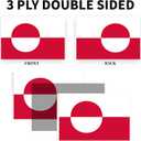 2x3 Ft Greenland Flags Double Layers Heavy Duty Durable Large Flag Banner Outdoor Indoor Decorations with 2 Brass Grommets
