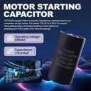 CPT00320 Capacitor 176-216 MFD 330V AC | Compatible with Trane & American Standard Units, Heat Pump and HVAC Systems | Round Dual Run Circular Motor Capacitor