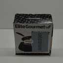 Elite Gourmet ESB-301BF# Countertop Single Cast Iron Burner, 1000 Watts Electric Hot Plate, Temperature Controls, Power Indicator Lights, Easy to Clean, Black
