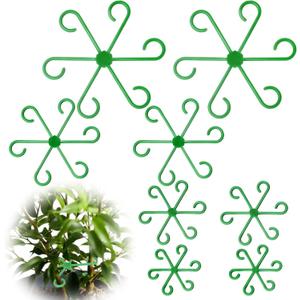 4 x 8pcs Plant Stem Support, Plant Support for Indoor Plants, 4 Sizes Climbing Houseplant Stem Holders, Reusable Plant Stabilizer, Indoor Plants Accessories