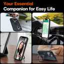 2024 New Upgrade 360 Spin Titanium Magnetic Stand for iPhone 15 Case [16FT Military Grade Shockproof] [Fit for MagSafe] Matte Translucent Slim Kickstand iPhone 15 Phone Cover 6.1'', Black